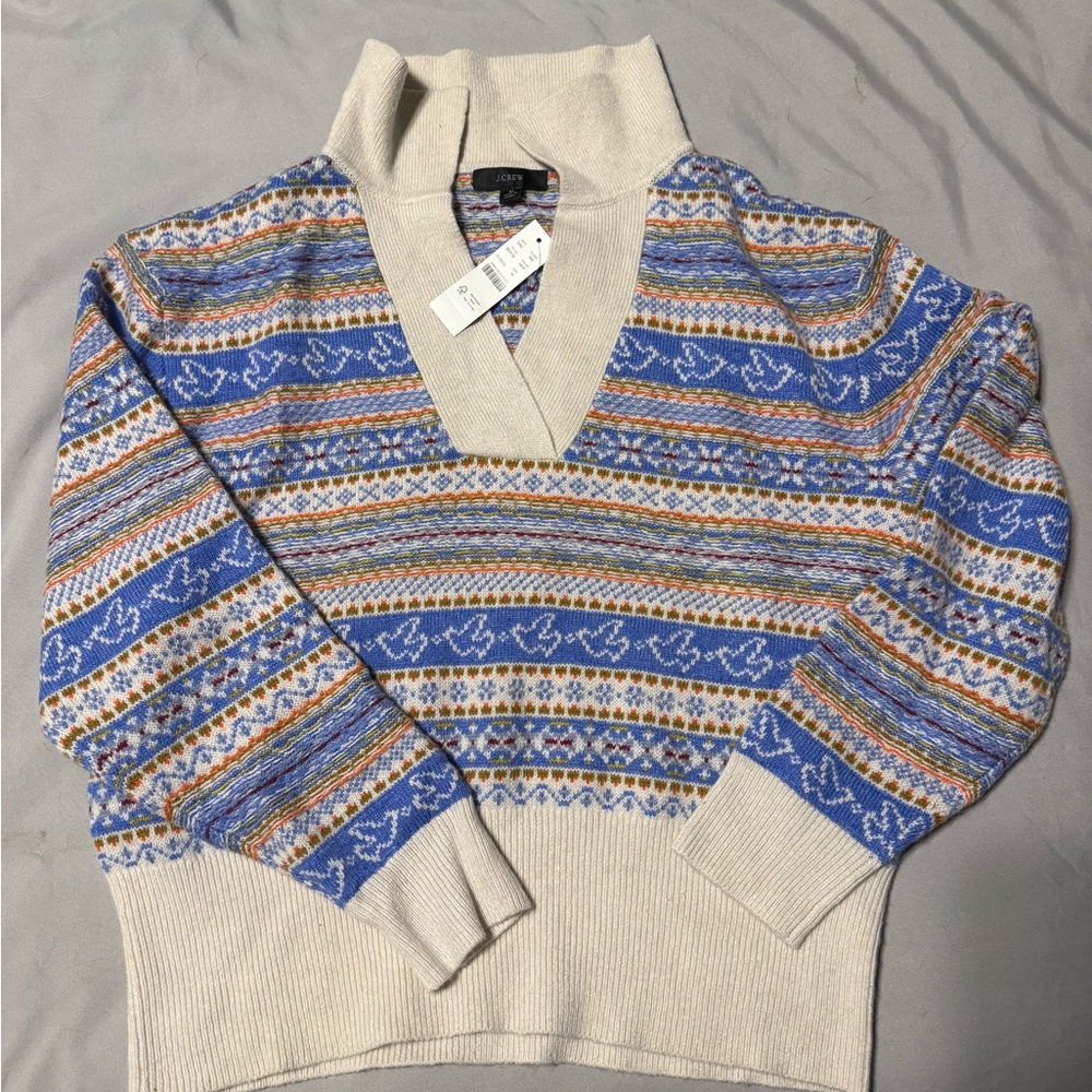 J. Crew Women’s Collared Fair Isle sweater